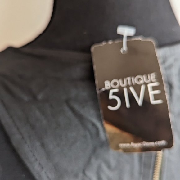 Boutique Five A'Gaci Black/Gold Mini Dress with Cut-Out - Picture 3 of 7